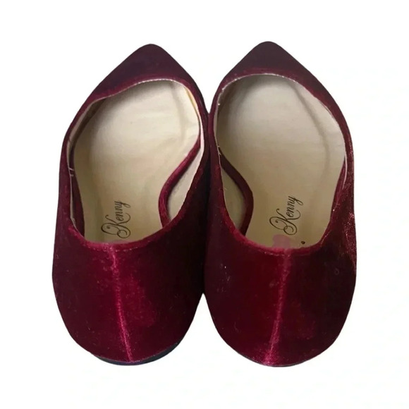 Penny Loves Kenny Wine Color Suede‎ Like Flats Size 8 - Picture 3 of 5